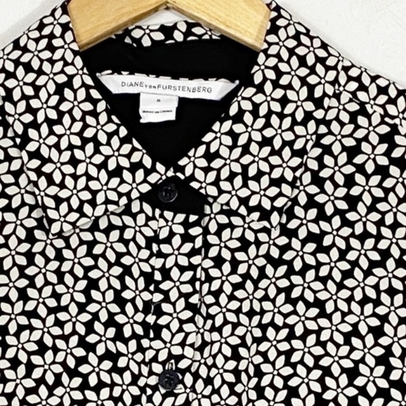 Diane Von Furstenberg Silk Prita Shirt Dress 8 - Picture 8 of 16